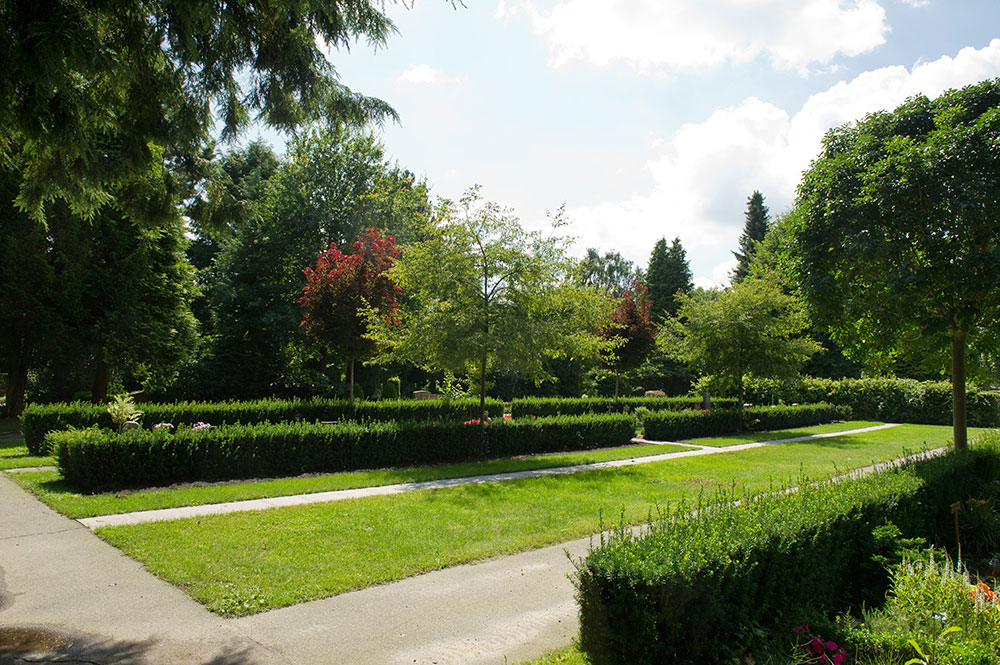 Rasenreihengräber auf dem Friedhof Rellingen